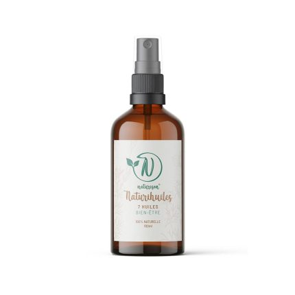 Flacon spray ambré Naturihuiles 100 ml - synergie de 7 huiles coranisées Naturison®