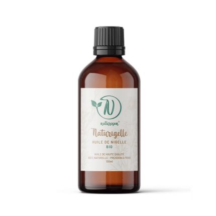 Flacon d'huile de nigelle bio Naturigelle, pression à froid, 100ml - Naturison